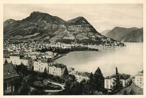 AK / Ansichtskarte Lugano Lago di Lugano Monte Bre e Boglia