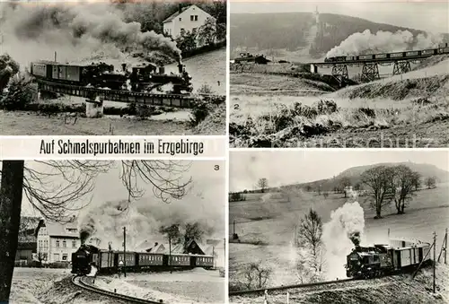 AK / Ansichtskarte Eisenbahn Schmalspurbahn Streckenwalde Oberwiesenthal Neudorf Cranzahl Kat. Eisenbahn