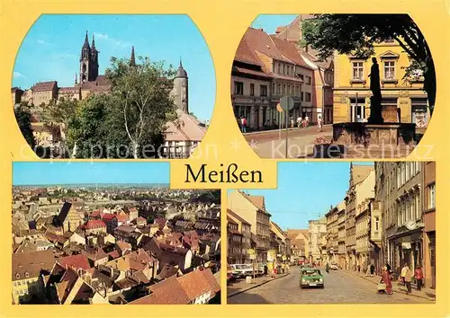 AK / Ansichtskarte Meissen Elbe Sachsen Dom Albrechtsburg Rathenauplatz Kat. Meissen