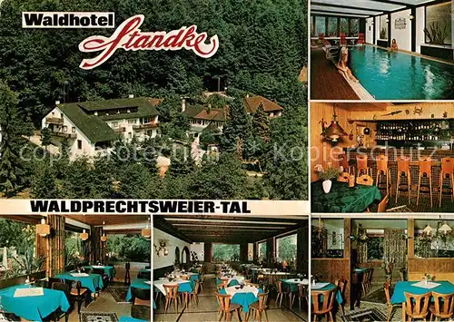 AK / Ansichtskarte Waldprechtsweier Waldhotel Standke Restaurant Cafe Hallenbad im Schwarzwald Kat. Malsch