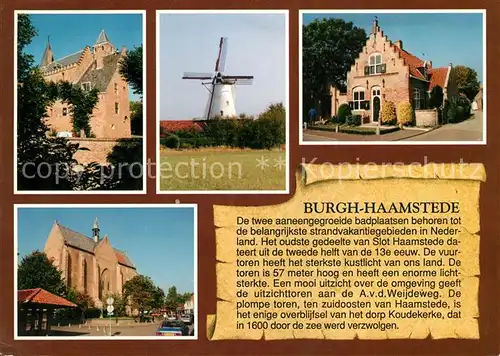 AK / Ansichtskarte Haamstede Burg Windmuehle Kirche Historisches Gebaeude Chronik Kat. Burgh Haamstede