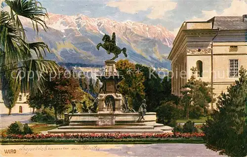 AK / Ansichtskarte Innsbruck Leopoldsbrunnen und Theater Kat. Innsbruck