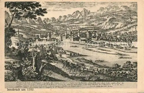 AK / Ansichtskarte Innsbruck Stich um 1700 Kat. Innsbruck