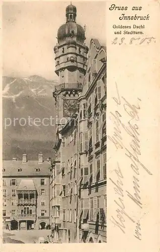 AK / Ansichtskarte Innsbruck Goldenes Dachl mit Stadtturm Kat. Innsbruck