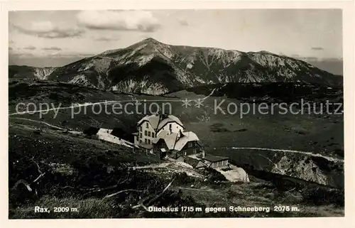 AK / Ansichtskarte Rax Ottohaus gegen Schneeberg Kat. Kapellen