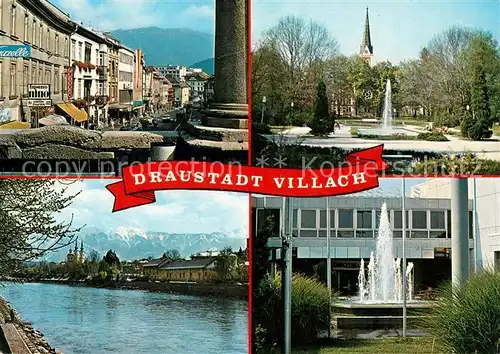 AK / Ansichtskarte Villach Kaernten Hauptplatz Parkanlage Evangelische Kirche  Kat. Villach