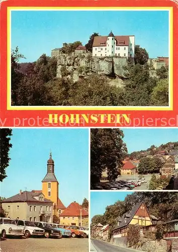 AK / Ansichtskarte Hohnstein Saechsische Schweiz Jugendburg Ernst Thaelmann Markt Obere Strasse Kat. Hohnstein