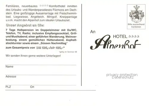 AK / Ansichtskarte Filzmoos Hotel Alpenhof Kat. Filzmoos