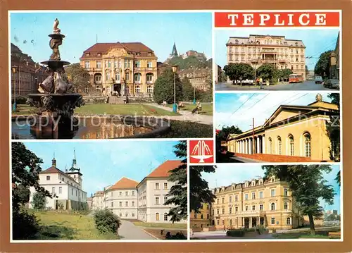 AK / Ansichtskarte Teplice Brunnen Stadtansichten Kat. Teplice