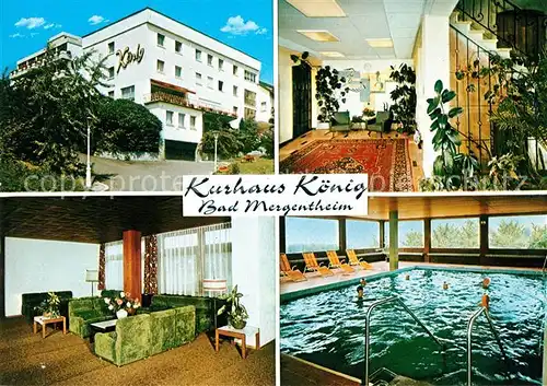 AK / Ansichtskarte Bad Mergentheim Kurhaus Koenig Sanatorium Hallenbad Kat. Bad Mergentheim