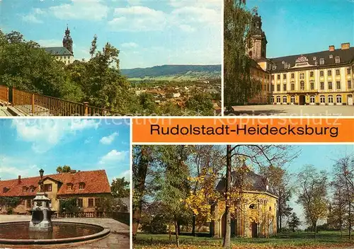 AK / Ansichtskarte Rudolstadt Heidecksburg Innenhof Brunnen Schallhaus im Park Kat. Rudolstadt
