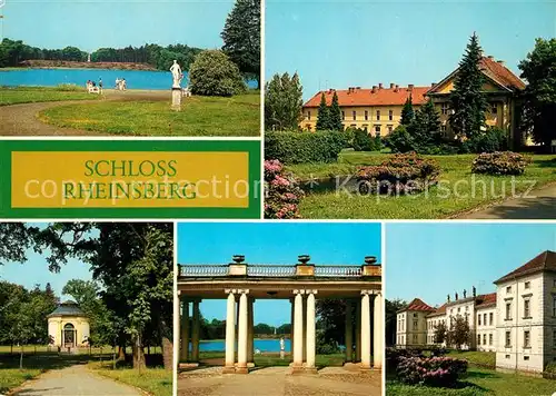 AK / Ansichtskarte Rheinsberg Schloss Rheinsberg Grienericksee Kavaliershaus Pavillon Schlosspark Innenhof Obelisk  Kat. Rheinsberg