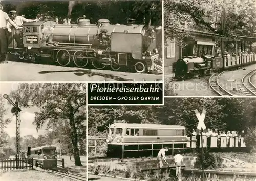 AK / Ansichtskarte Dresden Pioniereisenbahn Grosser Garten Kat. Dresden Elbe