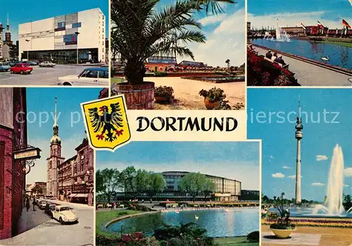 AK / Ansichtskarte Dortmund Teilansichten Rheinpartie Westfalenhalle Fernsehturm Kat. Dortmund