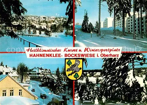 AK / Ansichtskarte Hahnenklee Bockswiese Harz Winterpanorama Teilansichten Kat. Goslar