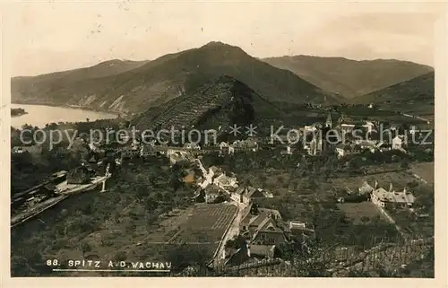 AK / Ansichtskarte Spitz Donau Fliegeraufnahme Kat. Spitz Wachau Donau