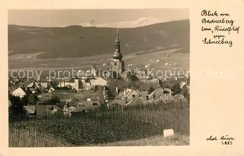 AK / Ansichtskarte Schneeberg Erzgebirge Blick vom Badnerberg Kat. Schneeberg