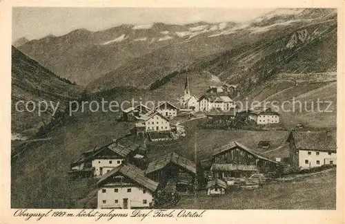 AK / Ansichtskarte Obergurgl Soelden Tirol hoechstgelegenes Dorf im Tirol Kat. Soelden oetztal