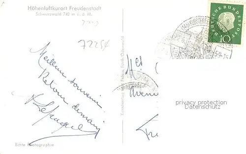 AK / Ansichtskarte Freudenstadt Panorama Kurort Schwarzwald Kat. Freudenstadt