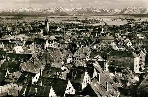 AK / Ansichtskarte Memmingen Stadtpanorama mit Blick auf die Alpen Kat. Memmingen