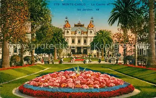 AK / Ansichtskarte Monte Carlo Casino et les jardins Kat. Monte Carlo