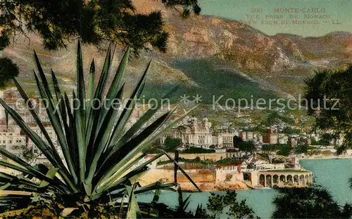 AK / Ansichtskarte Monte Carlo Vue prise de Monaco Cote d Azur Kaktus Kat. Monte Carlo