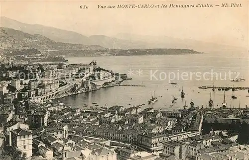 AK / Ansichtskarte Monte Carlo et les Montagnes d Italie Cote d Azur Kat. Monte Carlo