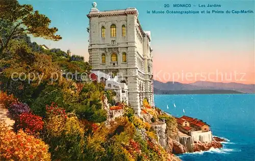 AK / Ansichtskarte Monaco Les Jardins Musee Oceanographique Pointe du Cap Martin Cote d Azur Kat. Monaco