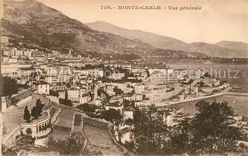 AK / Ansichtskarte Monte Carlo Vue generale Cote d Azur Kat. Monte Carlo