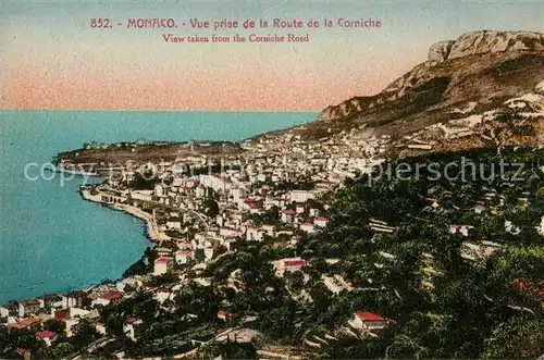 AK / Ansichtskarte Monaco Vue prise de la Route de la Corniche Cote d Azur Kat. Monaco