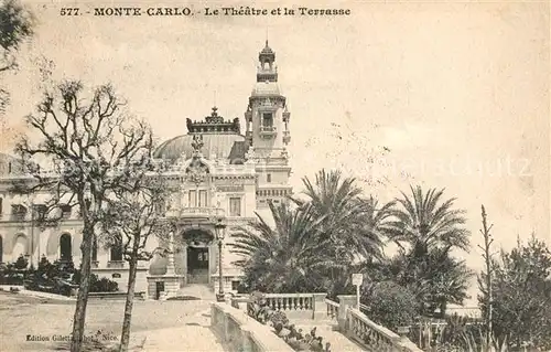 AK / Ansichtskarte Monte Carlo Theatre et la Terrasse Kat. Monte Carlo