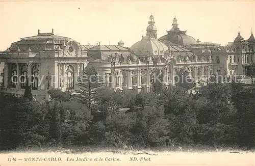 AK / Ansichtskarte Monte Carlo Les Jardins et le Casino Kat. Monte Carlo