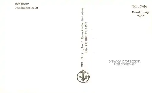 AK / Ansichtskarte Beeskow Thaelmannstrasse Kat. Beeskow