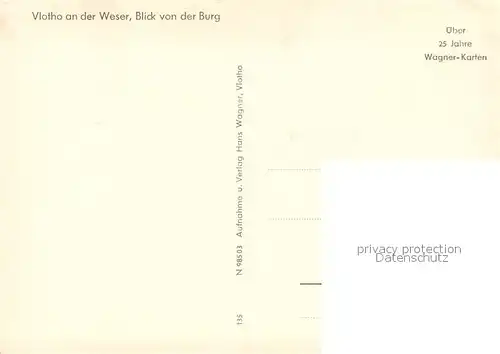 AK / Ansichtskarte Liederkarte Weser Lied Vlotho  Kat. Musik