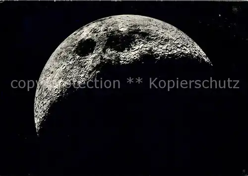 AK / Ansichtskarte Astronomie Moon aged 4 days Lick Observatory  Kat. Wissenschaft Science