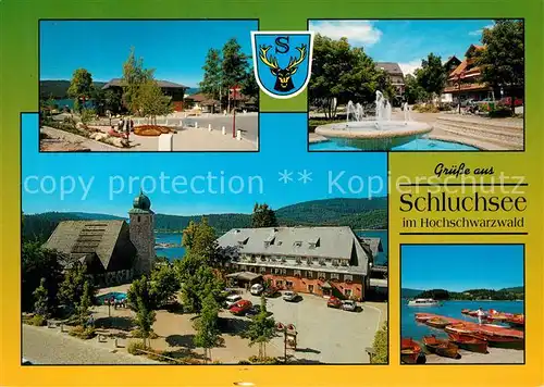 AK / Ansichtskarte Schluchsee Strand Brunnen Hotel Bootssteg Kat. Schluchsee