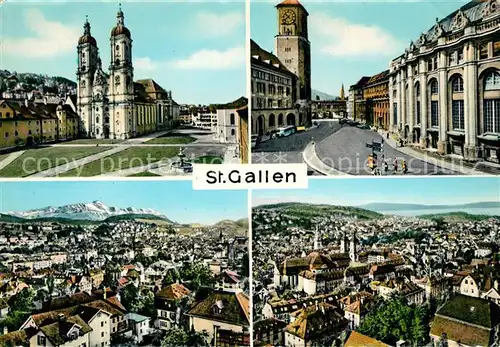 AK / Ansichtskarte St Gallen SG Kirche Strassenpartie Panorama Kat. St Gallen