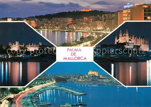 AK / Ansichtskarte Palma de Mallorca Teilansichten Schloss Hafen Kirche Kat. Palma de Mallorca