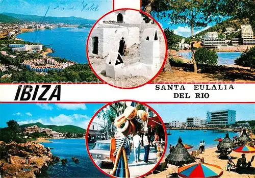 AK / Ansichtskarte Santa Eulalia del Rio Strand Teilansichten Kat. Ibiza Islas Baleares