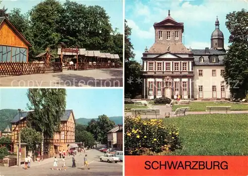 AK / Ansichtskarte Schwarzburg Thueringer Wald Gaststaette Schloss Schenke Max Reimann Platz Kaisersaalgebaeude  Kat. Schwarzburg