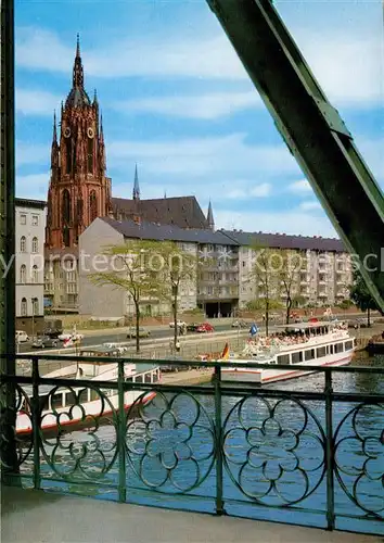 AK / Ansichtskarte Frankfurt Main St Bartholomaeus Dom am Mainufer Kat. Frankfurt am Main