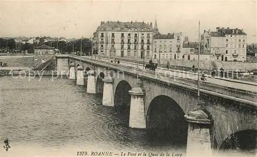 AK / Ansichtskarte Roanne Loire Le Pont et le Quai de la Loire Kat. Roanne