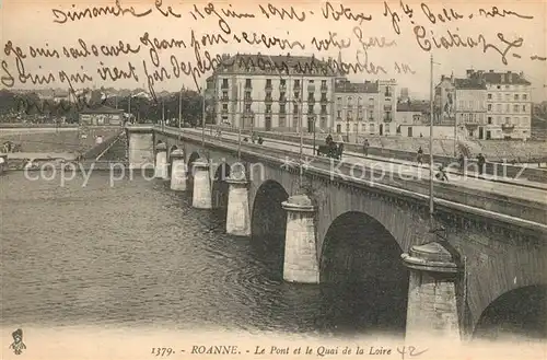 AK / Ansichtskarte Roanne Loire Pont et Quai de la Loire Kat. Roanne