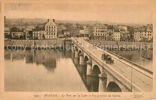 AK / Ansichtskarte Roanne Loire Pont sur la Loire vue generale du Coteau Kat. Roanne