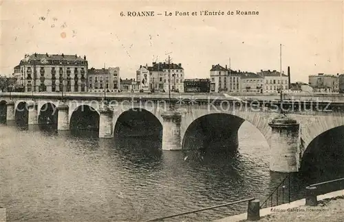 AK / Ansichtskarte Roanne Loire Pont et Entree de la ville Kat. Roanne