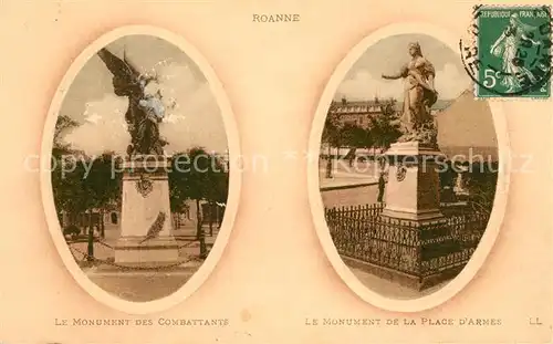 AK / Ansichtskarte Roanne Loire Monument des Combattants Monument de la Place d Armes Kat. Roanne