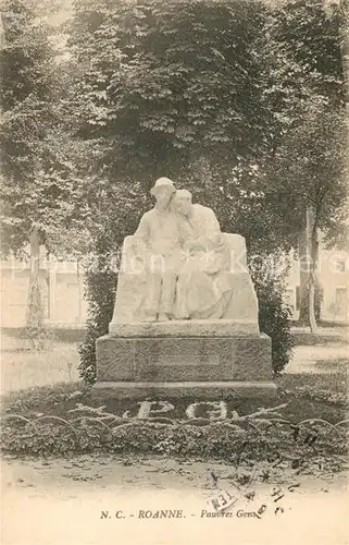 AK / Ansichtskarte Roanne Loire Pauvres Gens Monument Kat. Roanne