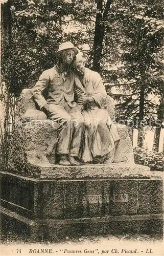 AK / Ansichtskarte Roanne Loire Pauvres Gens par Ch Picaud Monument Kat. Roanne