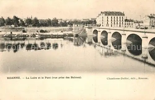AK / Ansichtskarte Roanne Loire La Loire et le Pont vue prise des Balmes Kat. Roanne