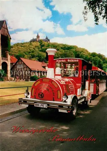 AK / Ansichtskarte Touristenzug Bimmelbahn Wernigerode 